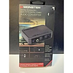 Monster Digital to Analog  / Analog to Digital Combo Audio Converter Black - New